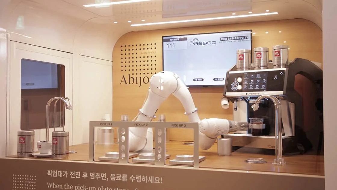Robot barista café